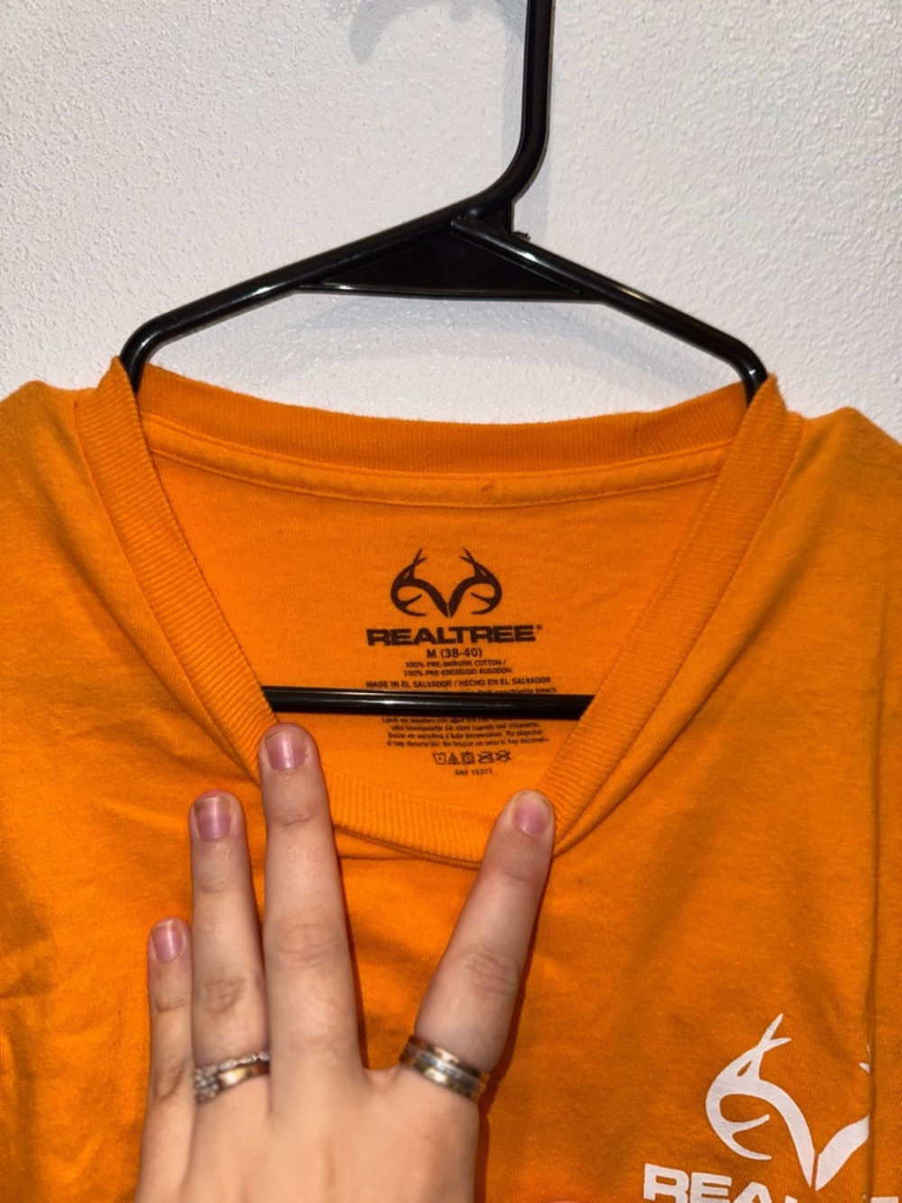 Realtree Blaze Orange Logo Tee Mens Medium NWOT Hunting Shirt - Picture 5 of 7